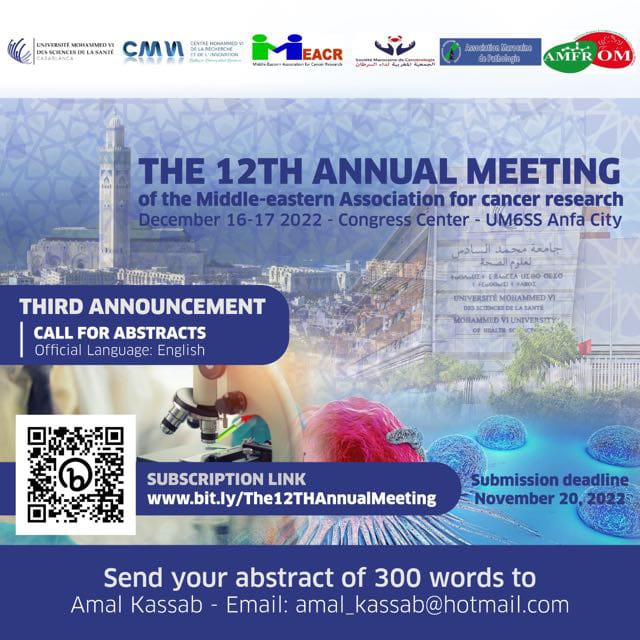 The 12th Annual Meeting of Middle Eastern Association for Cancer Research